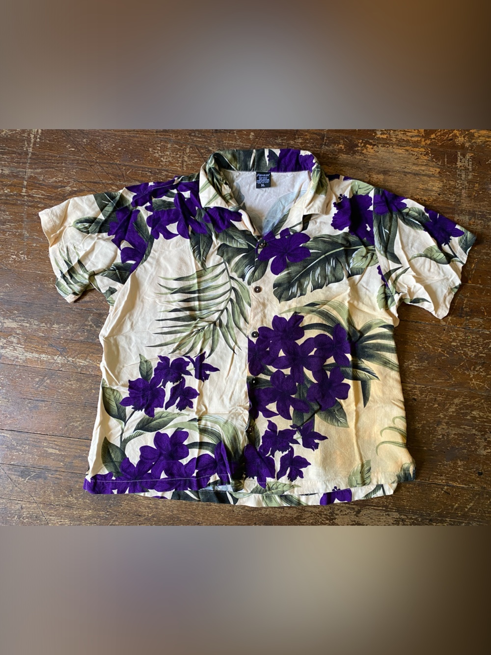 Vintage Favant Hawaiian Button-Front Shirt Women’s XL